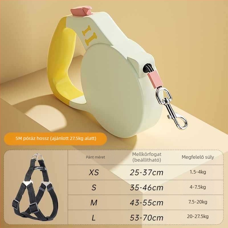 Láncos kiskutya chai kutyapóráz kutyapóráz kisállat behúzható automata corgi kutyasétáltató póráz kölyökkutya