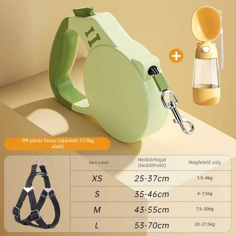 Láncos kiskutya chai kutyapóráz kutyapóráz kisállat behúzható automata corgi kutyasétáltató póráz kölyökkutya