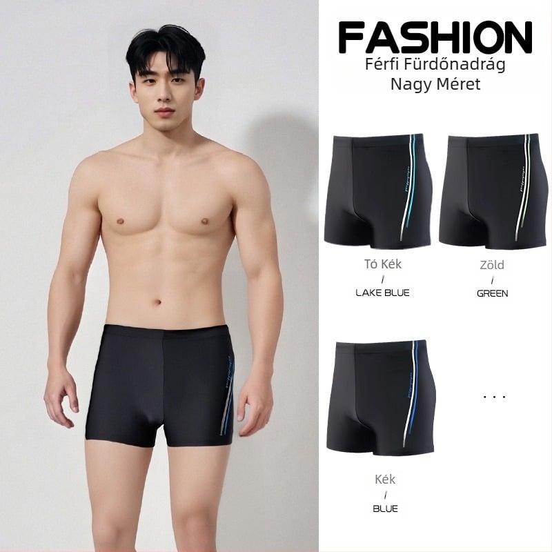 Zavarba ejtő férfi úszófelszerelés lapos szögű, nagy méretű ifjúsági divatos úszónadrágok, úszónadrágok 2025-ben, gyorsan száradó, professzionális, új stílus