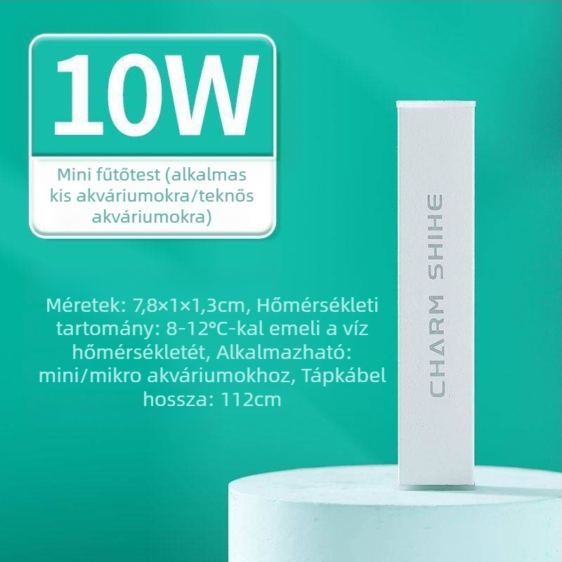 Akvárium fűtőrúd kicsi mini intelligens hőmérséklet-szabályozó irodai asztali üveg kerek henger automatikus hőmérséklet-szabályozó fűtőrúd