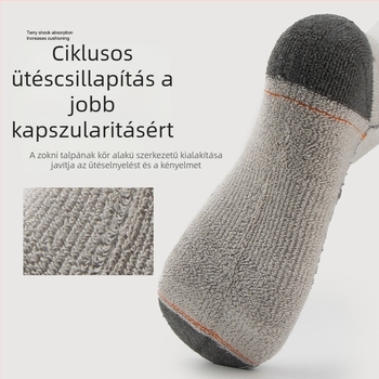 WRELS merinógyapjú zokni férfi és női magas szárú túrafutó zokni vastagított frottír dezodor lélegző sportzokni