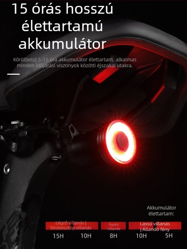 Eslnf kerékpár hátsó lámpa újratölthető, nagy tartósságú éjszakai kerékpáros lámpa, országúti kerékpáros lámpa, hegyi kerékpáros felszerelés