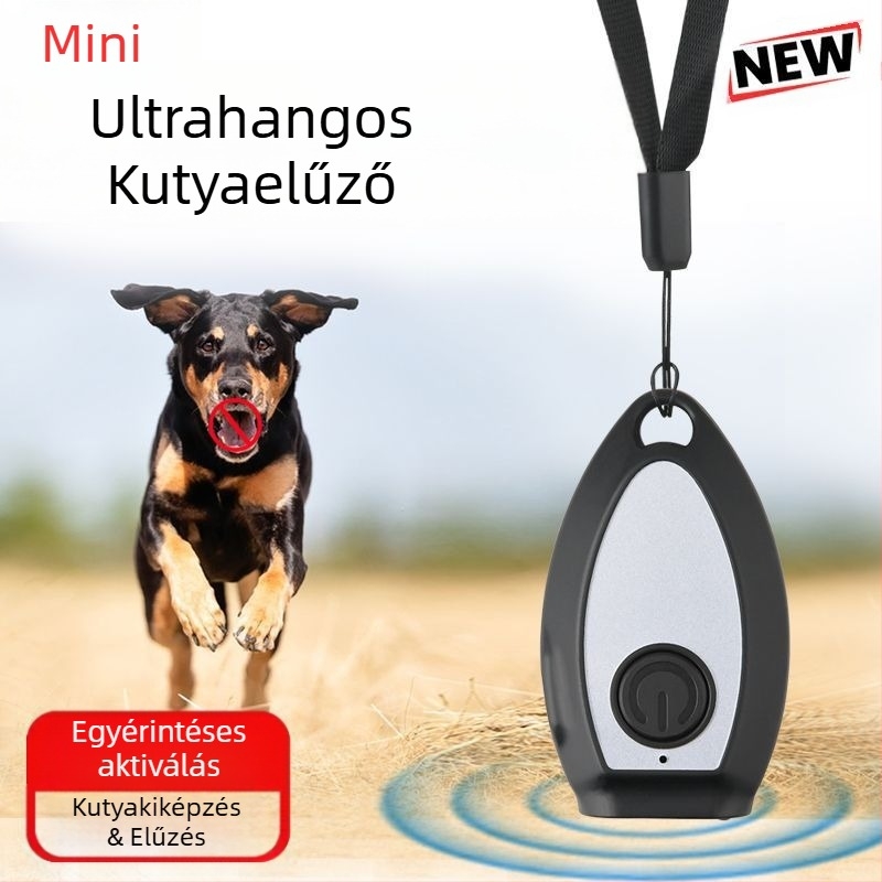 Mini ultrahangos kutyariasztó, nagy teljesítményű, hosszú távú kiképzésre szolgáló ugatásgátló eszköz, kutyariasztó és ijesztő kutya kültéri önvédelmi és ugatásgátló eszköz