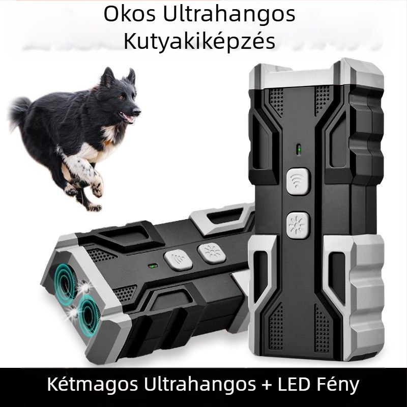 Mini ultrahangos kutyariasztó, nagy teljesítményű, hosszú távú kiképzésre szolgáló ugatásgátló eszköz, kutyariasztó és ijesztő kutya kültéri önvédelmi és ugatásgátló eszköz