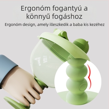Baba tanulási ivópohár, PP anyagból készült háztartási gyerek szívószálas pohár, leesésgátló tejpohár mérleggel, nagykereskedelem