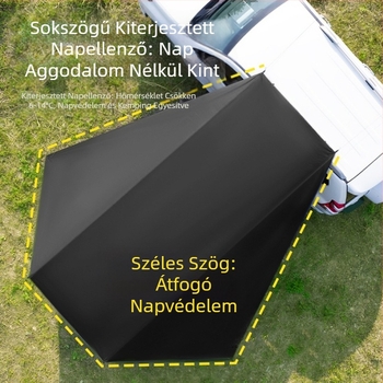 Kültéri kemping autó oldalsó ponyva, kültéri autó oldalsó ponyva, terepjáró oldalsátor, terepjáró oldalsátor, nap- és esővédelem