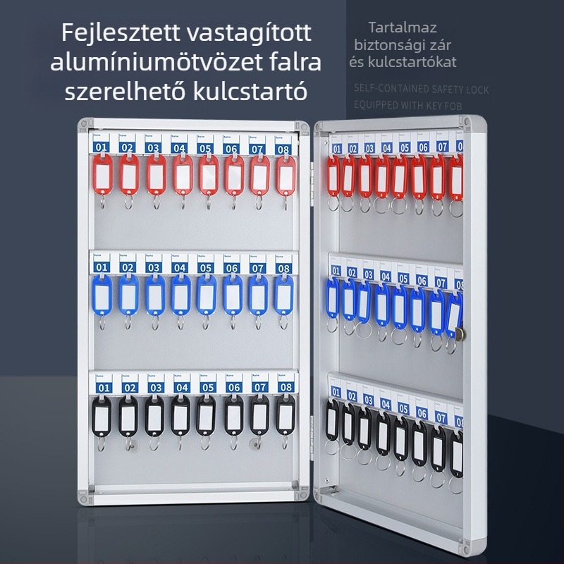 Kulcstartó doboz Falra szerelhető kezelődoboz Ingatlanügynökségi kulcsszekrény Kezelőszekrény Autókulcs-tároló doboz Falra szerelhető