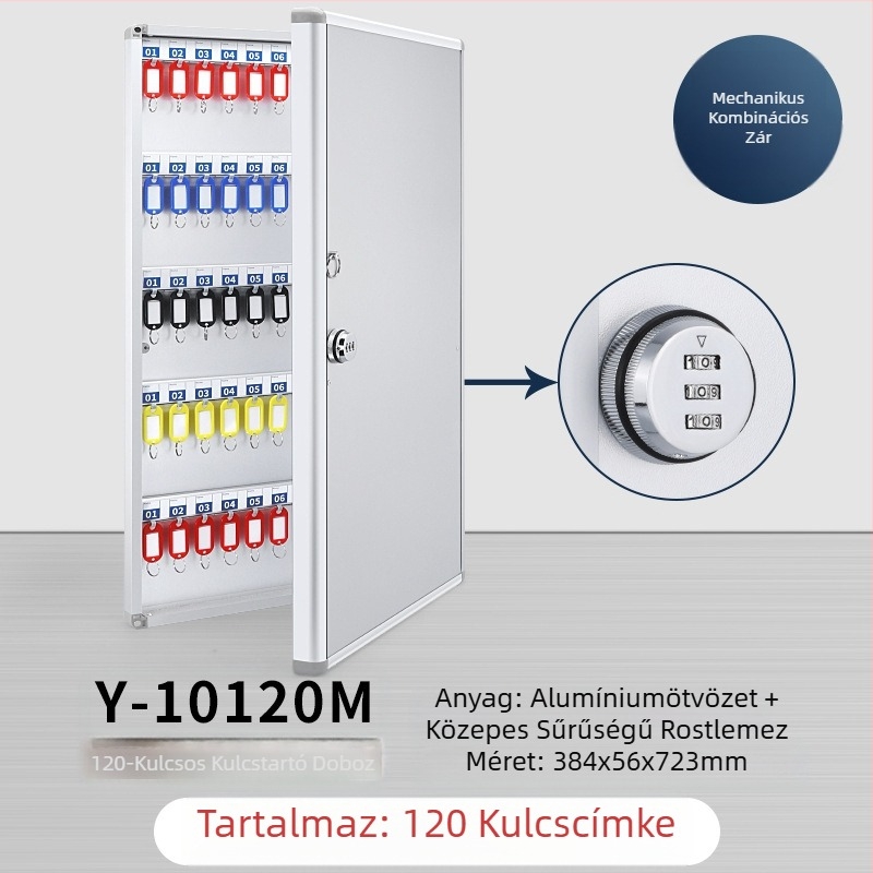 Kulcstartó doboz Falra szerelhető kezelődoboz Ingatlanügynökségi kulcsszekrény Kezelőszekrény Autókulcs-tároló doboz Falra szerelhető