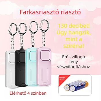 Személyes farkasriasztó újratölthető zseblámpa hordozható hordozható intelligens kültéri SOS