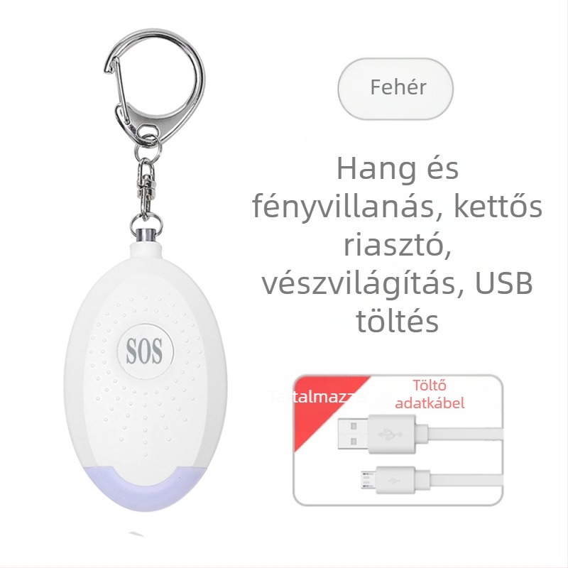 Személyes farkasriasztó újratölthető zseblámpa hordozható hordozható intelligens kültéri SOS