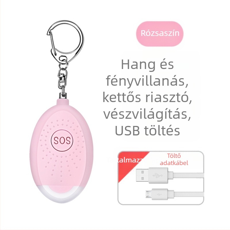 Személyes farkasriasztó újratölthető zseblámpa hordozható hordozható intelligens kültéri SOS