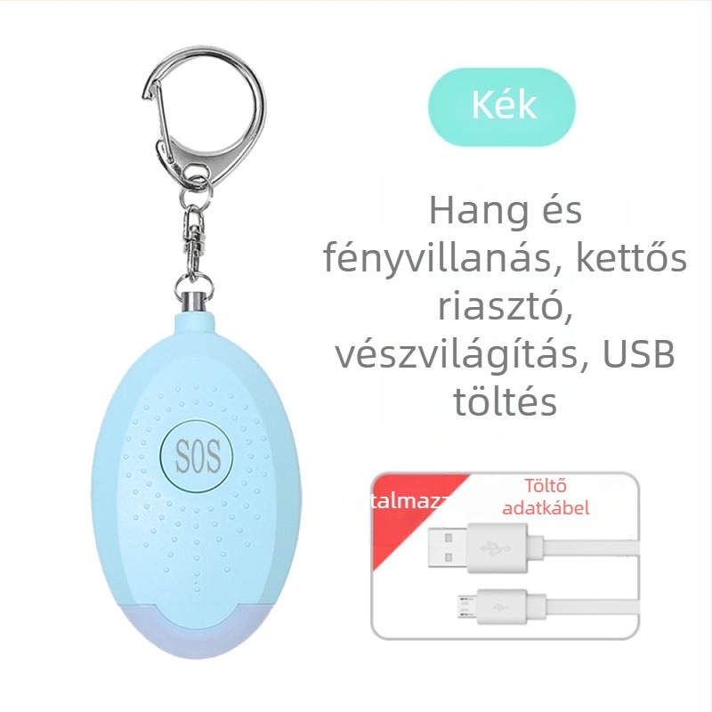 Személyes farkasriasztó újratölthető zseblámpa hordozható hordozható intelligens kültéri SOS