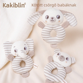 Új kakiblin baba kötött gyapjú kézcsengő baba alvás nyugtató kézgyűrű újszülött ajándék