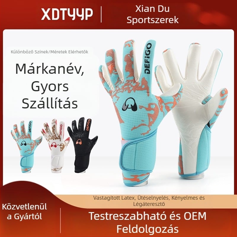 Új professzionális játékminőségű kapuskesztyűk Kapuskesztyűk Futballkesztyűk Edzőverseny Csúszásmentes kapus