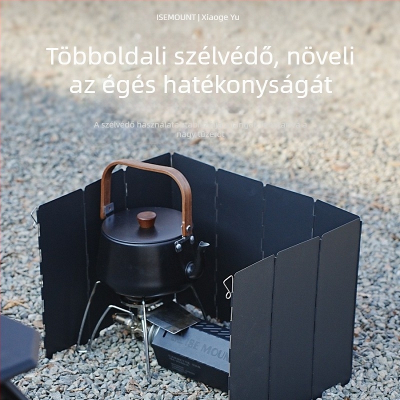 Kemping kültéri összecsukható szélterelő vas kazettás kemence többoldalas szélálló burkolat tízszeres heves kályha szélálló deszka nagykereskedelem