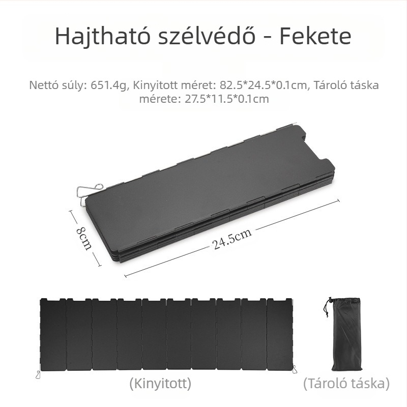 Kemping kültéri összecsukható szélterelő vas kazettás kemence többoldalas szélálló burkolat tízszeres heves kályha szélálló deszka nagykereskedelem