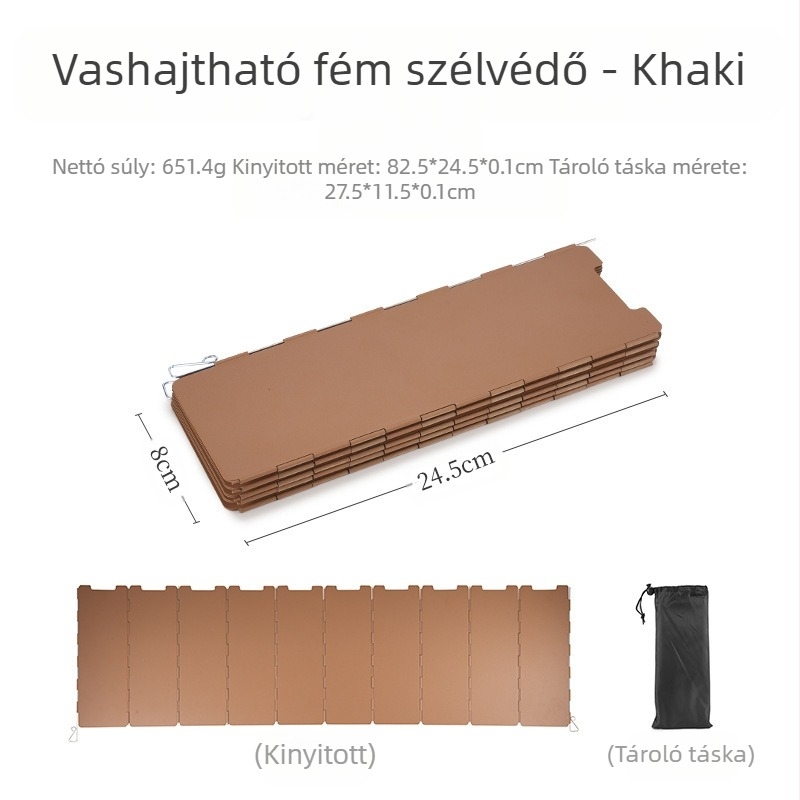 Kemping kültéri összecsukható szélterelő vas kazettás kemence többoldalas szélálló burkolat tízszeres heves kályha szélálló deszka nagykereskedelem