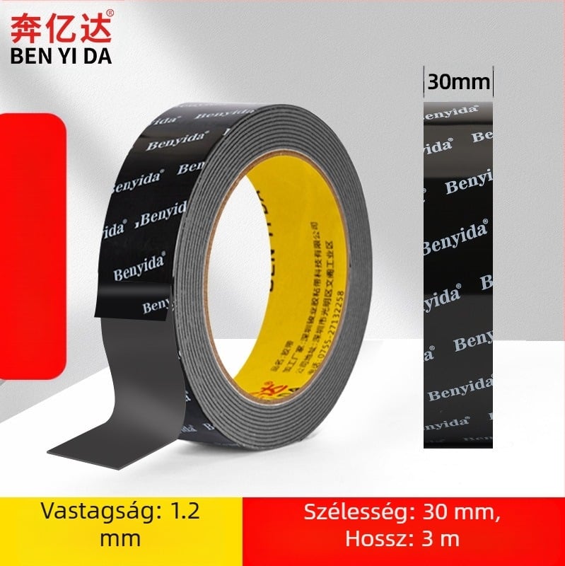 Szuper erős kétoldalas ragasztó, nagy viszkozitású falra szerelhető, erős ragasztó, nem károsítja a falat, a varratmentes ragasztószalag az autóhab nem hagy nyomot