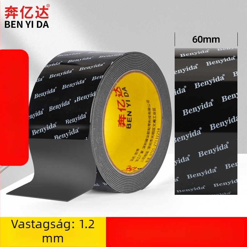 Szuper erős kétoldalas ragasztó, nagy viszkozitású falra szerelhető, erős ragasztó, nem károsítja a falat, a varratmentes ragasztószalag az autóhab nem hagy nyomot
