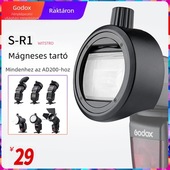 Shenniu S-R1 kerek lámpafej tartozék adapter gyűrűs tetejű vaku V1 AD200PRO fotózási kiegészítők AK-R1