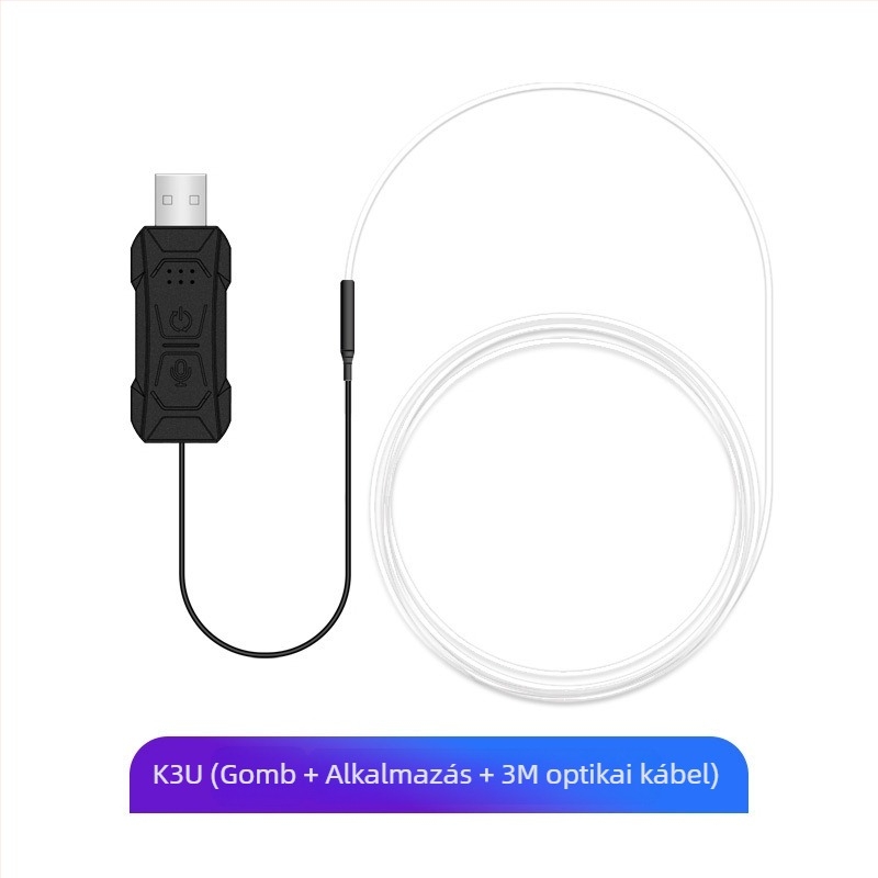 Határokon átnyúló új, 64 színű autó hangulatvilágítás, színes központi vezérlésű APP zenei ritmusvilágítás, szálmentes USB díszvilágítás