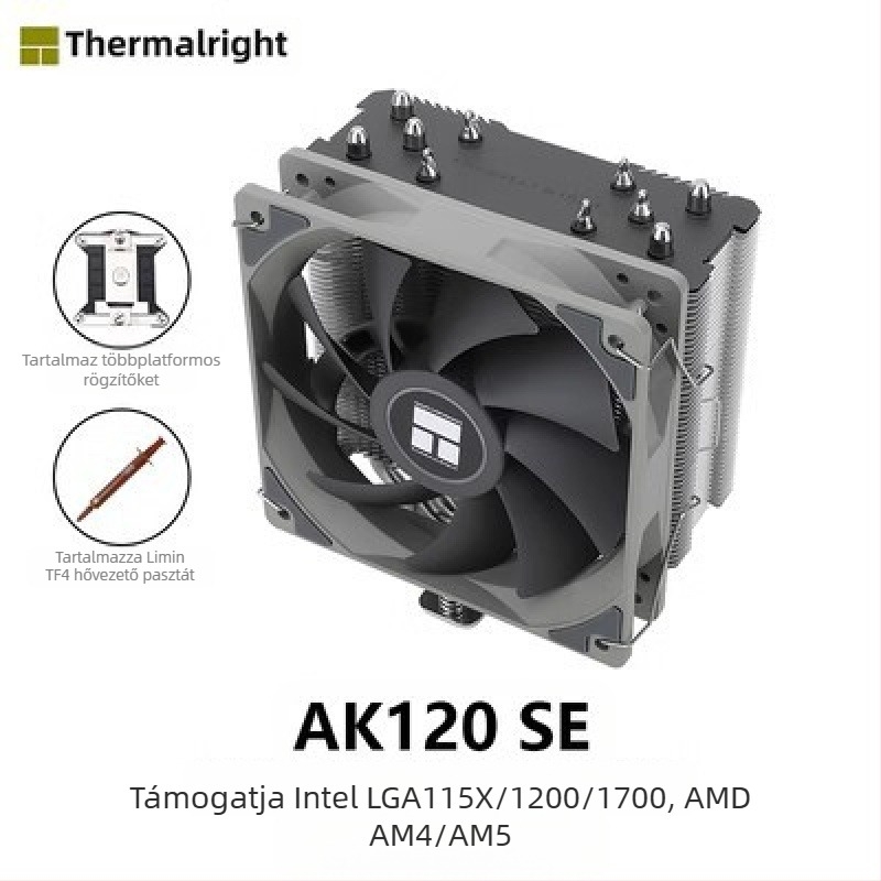 Limin AX120R SE számítógép CPU radiátor antigravitációs asztali ARGB ventilátor némítás fehér 1700/AM5
