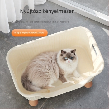 Macskaalom, félig zárt, extra nagy macskavécé, fröccsenésgátló betéttel, fiókos macskaalom, kiscica szagtalanító kakiláda