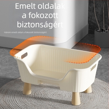 Macskaalom, félig zárt, extra nagy macskavécé, fröccsenésgátló betéttel, fiókos macskaalom, kiscica szagtalanító kakiláda