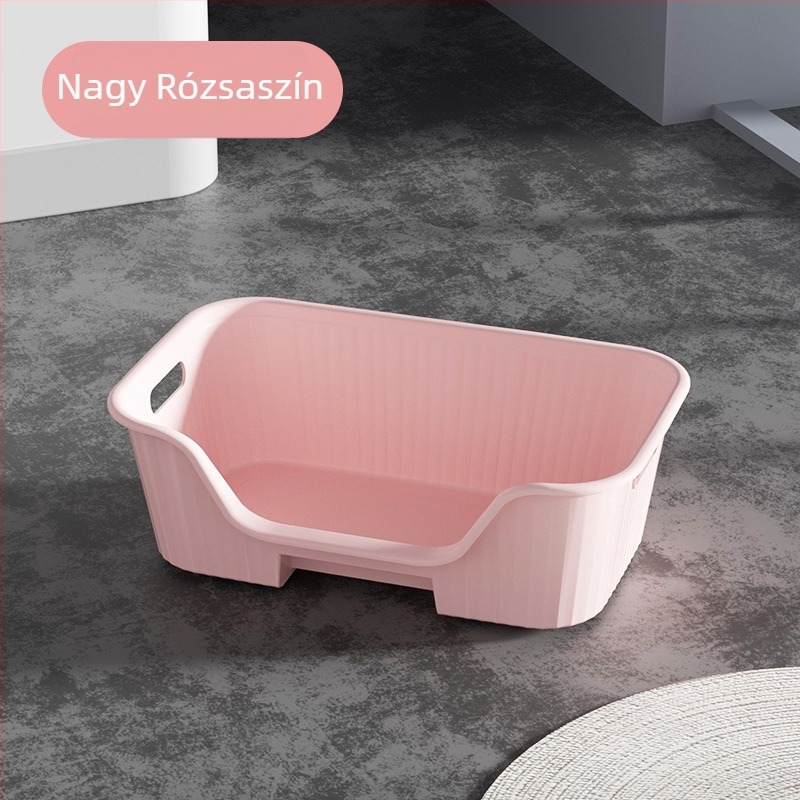 Macskaalom, félig zárt, extra nagy macskavécé, fröccsenésgátló betéttel, fiókos macskaalom, kiscica szagtalanító kakiláda