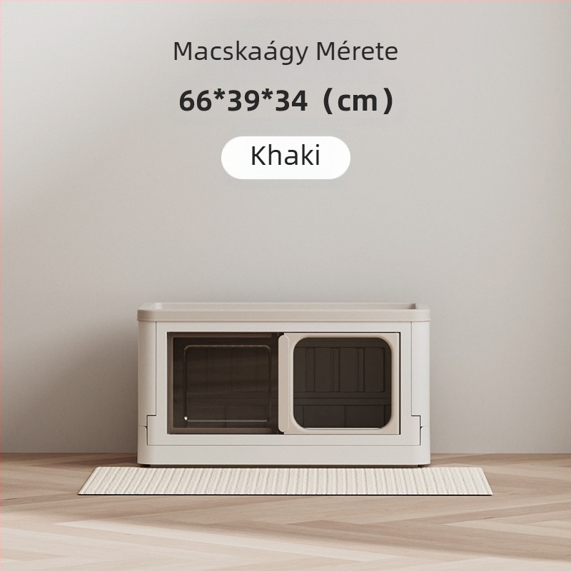 Teljesen zárt macskaalom doboz, szagtalanító és fröccsenésgátló fiókos macskaalom doboz, összecsukható, többrétegű, homokmentes macska WC nagykereskedelem