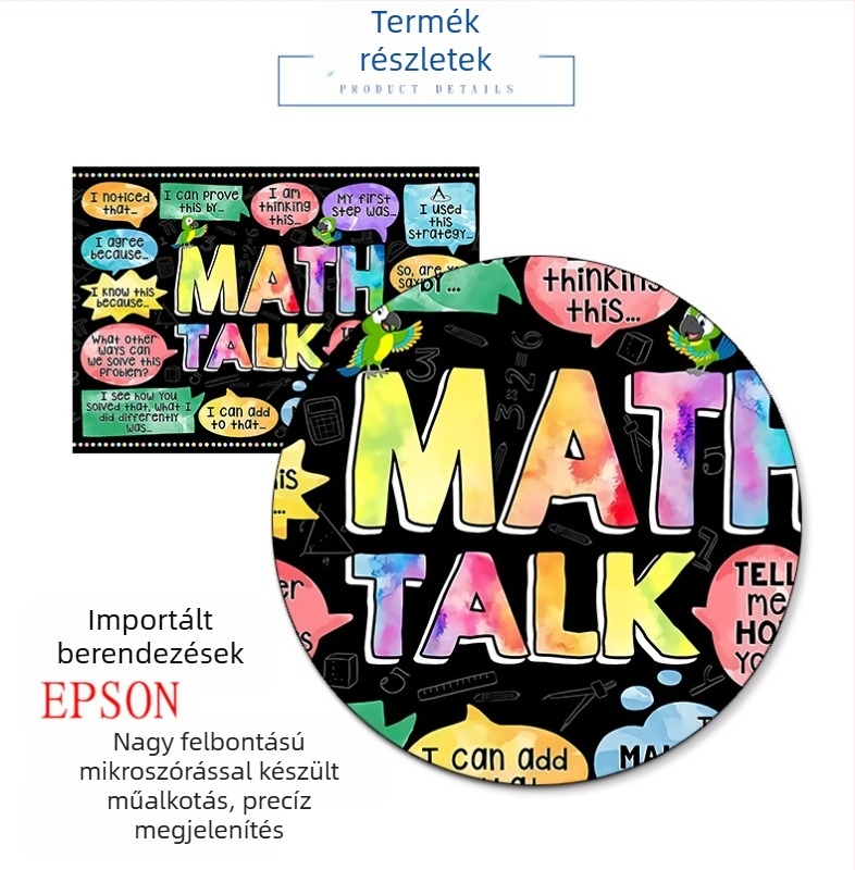 Osztálytermi falikép: inspiráló poszter angol betűkkel és matematikai képletekkel, spray technikával festve