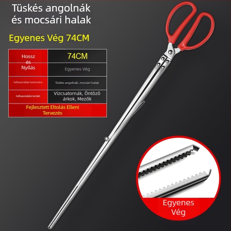 Meghosszabbított angolnacsipesz csíkfogáshoz, vastagított angolnafogó, összecsukható kígyóhorogfogó, csúszásmentes horog tengeri horgászathoz