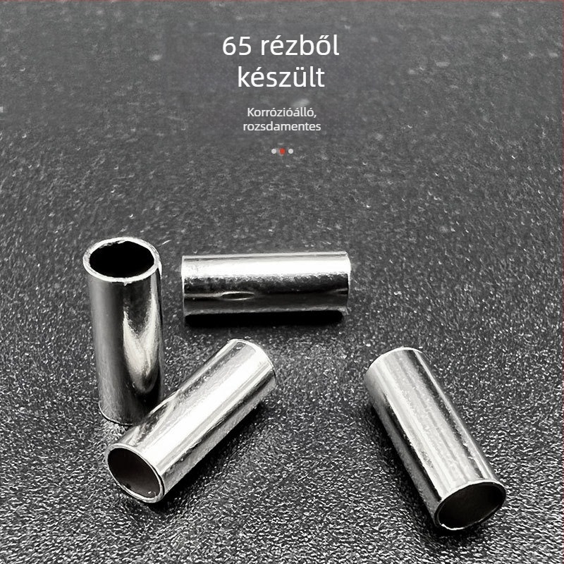 Horgászfelszerelés rézcső dupla rézcső horgászzsinór tartó burkolat krimpelőfogó horgász acélhuzal bilincs cső krimpelőfogó öltöny