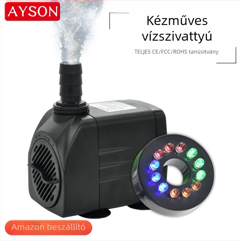 110V/220V megvilágított kézműves sziklakert szökőkút folyóvíz keringető szivattyú USA/Európa/Egyesült Királyság/Ausztrália Amazon kínálat