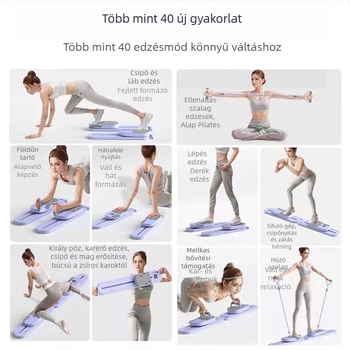 TikTok stílusú multifunkcionális osztott hasizom-erősítő deszka fitnesz deszka hasizom-kerék automatikus visszapattanó hasizom-edzőberendezés