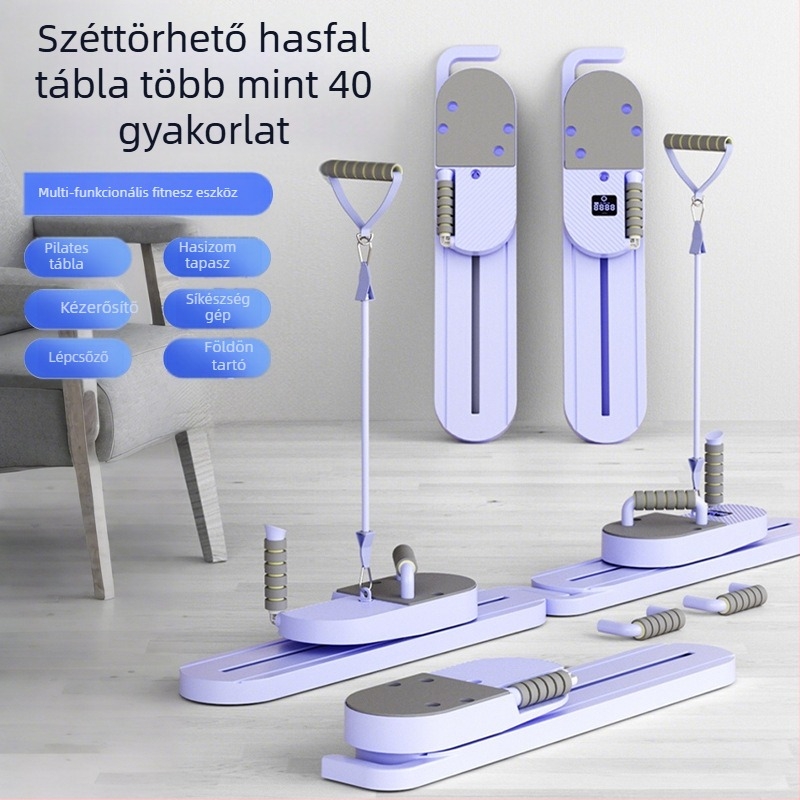 TikTok stílusú multifunkcionális osztott hasizom-erősítő deszka fitnesz deszka hasizom-kerék automatikus visszapattanó hasizom-edzőberendezés