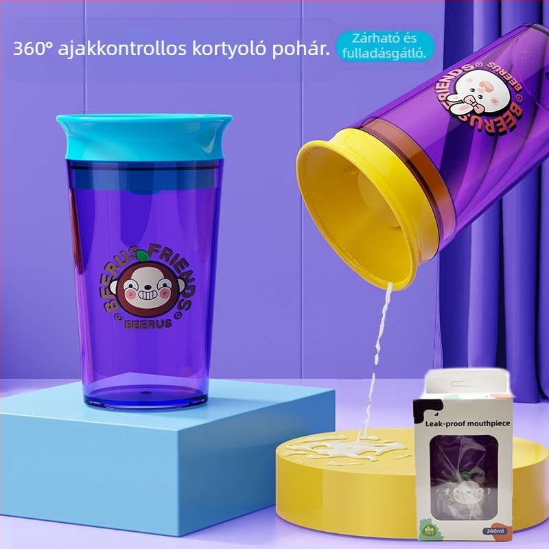 Angol dobozos baba- és kisgyermek vizespohár, kortyolgató pohár, kacsacsőrű tanuló ivópohár, gyermek nyitott ivópohár