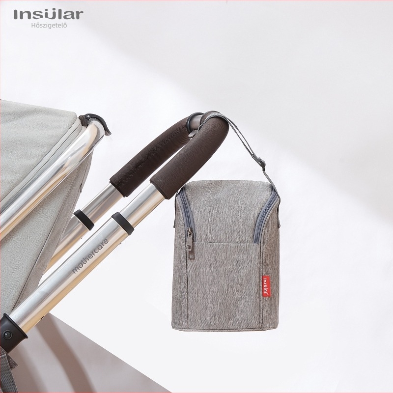 Gyerektáska, vízálló szigetelésű cumisüveg táska, anyatej-tároló táska, babakocsi cumisüveg táska, határokon átnyúló