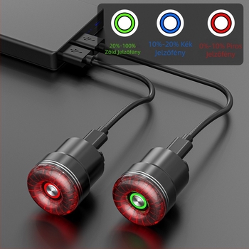 Yinji SR1pro kerékpár intelligens hátsó lámpa C típusú töltő vízálló lámpa éjszakai lovagló hátsó lámpa fék indukciós hátsó lámpa