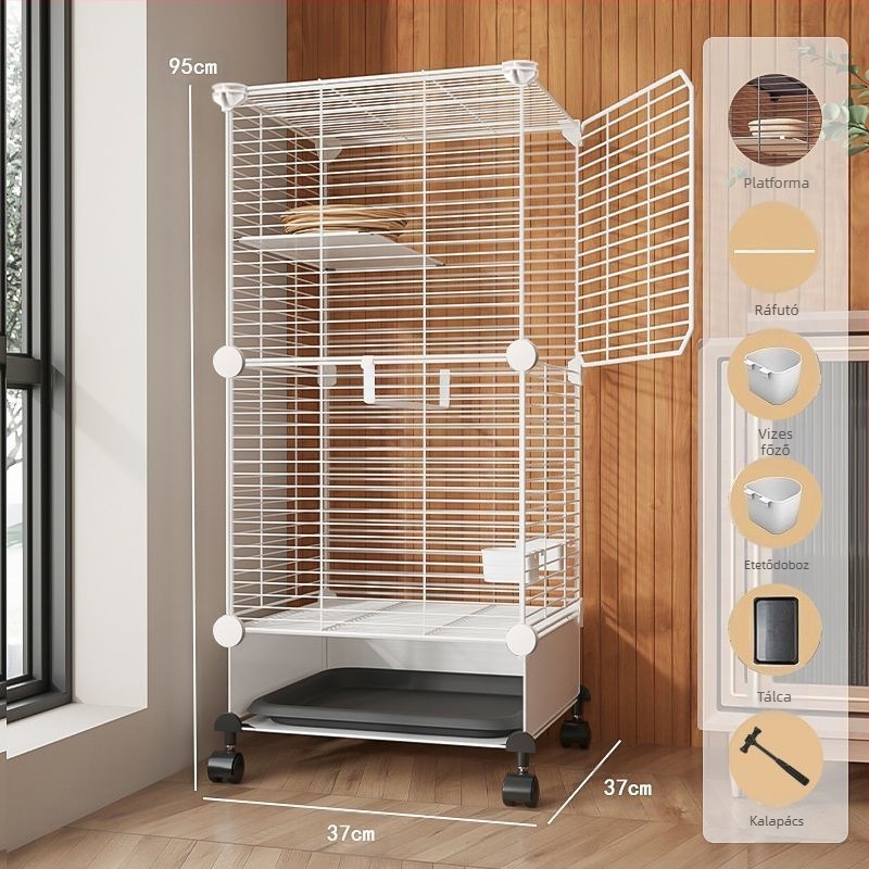 Nagy madárkalitka otthoni használatra, luxusvilla hullámos papagájoknak és kakaduknak, cseppálló új modell kismadaraknak, például verebeknek és hullámos papagájoknak