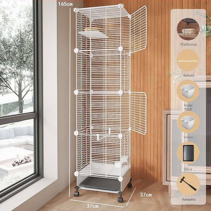 Nagy madárkalitka otthoni használatra, luxusvilla hullámos papagájoknak és kakaduknak, cseppálló új modell kismadaraknak, például verebeknek és hullámos papagájoknak