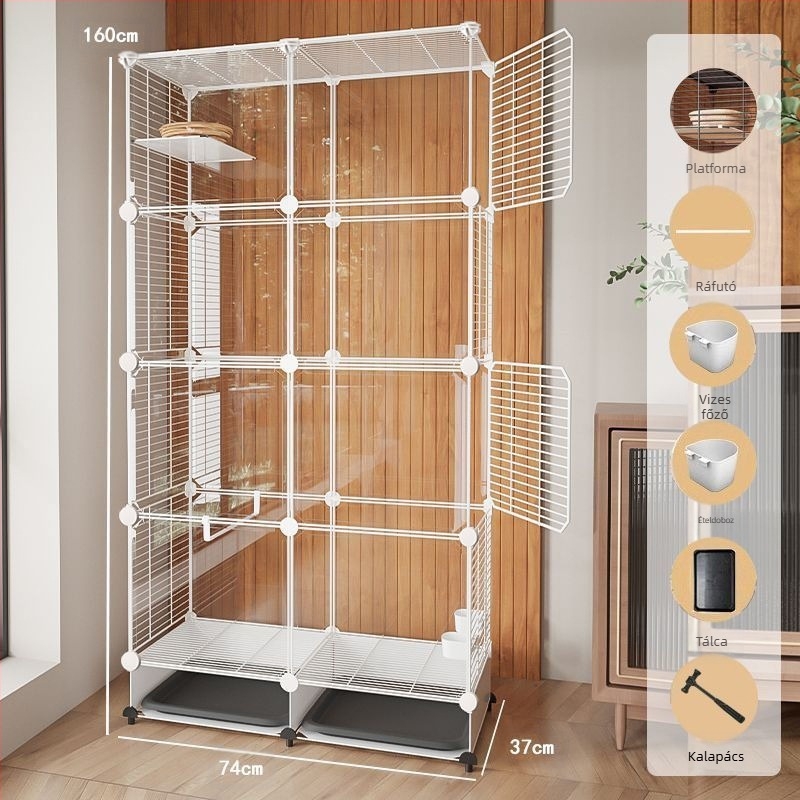 Nagy madárkalitka otthoni használatra, luxusvilla hullámos papagájoknak és kakaduknak, cseppálló új modell kismadaraknak, például verebeknek és hullámos papagájoknak