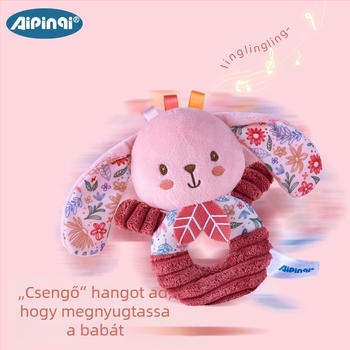 Aipinqi új rózsaszín kézgyűrű újszülött plüss babajáték 0-1 éves baba BB bot kézi csengő