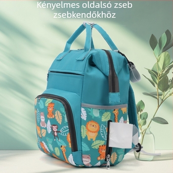 Egyrészes nagy kapacitású anya-baba anyuci táska új nyomtatott divatos baba anyuka kimenő hátizsák nyomtatható baba szövettáska