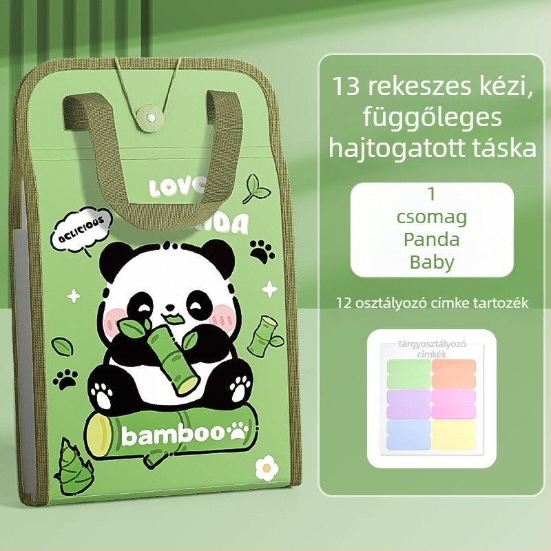 A4-es kézitáska irattartó táska 13 rácsos szervtáska tesztpapír táska többrétegű nagy kapacitású kézi papírtároló általános iskolás diákoknak