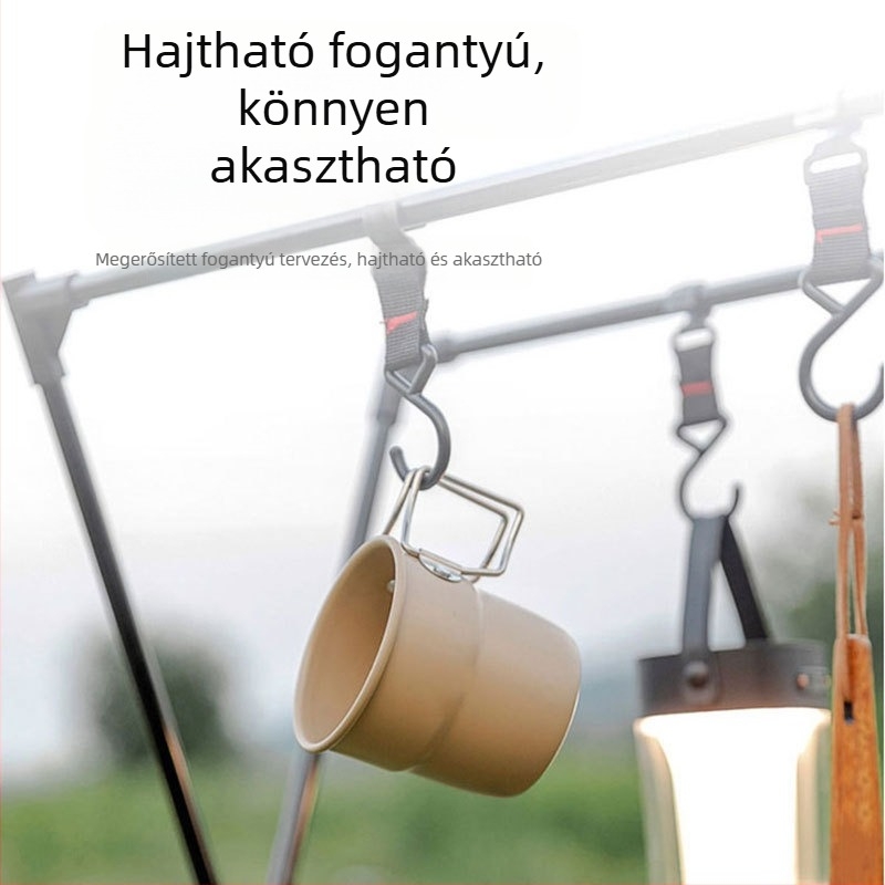 Kültéri pohár kempingezéshez nyáron, elegáns, nagy kapacitású, stílusos, egyszerű alumíniumötvözet pohár, összecsukható vizespohár