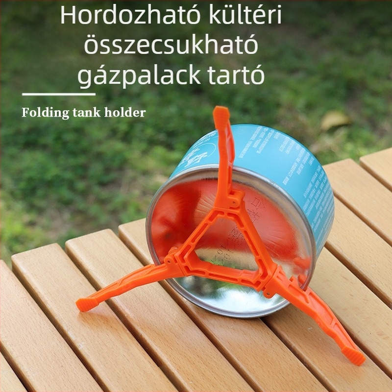 Kültéri összecsukható légpalack tartó hordozható lapos légpalack tartó univerzális állvány stabil műanyag konzol kemping kiegészítők