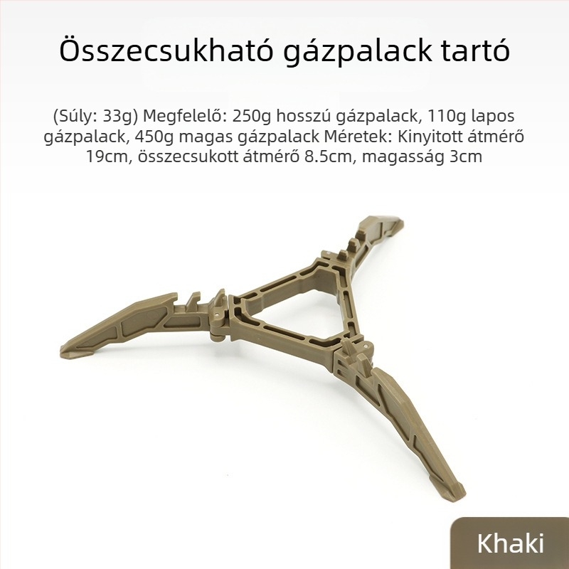 Kültéri összecsukható légpalack tartó hordozható lapos légpalack tartó univerzális állvány stabil műanyag konzol kemping kiegészítők