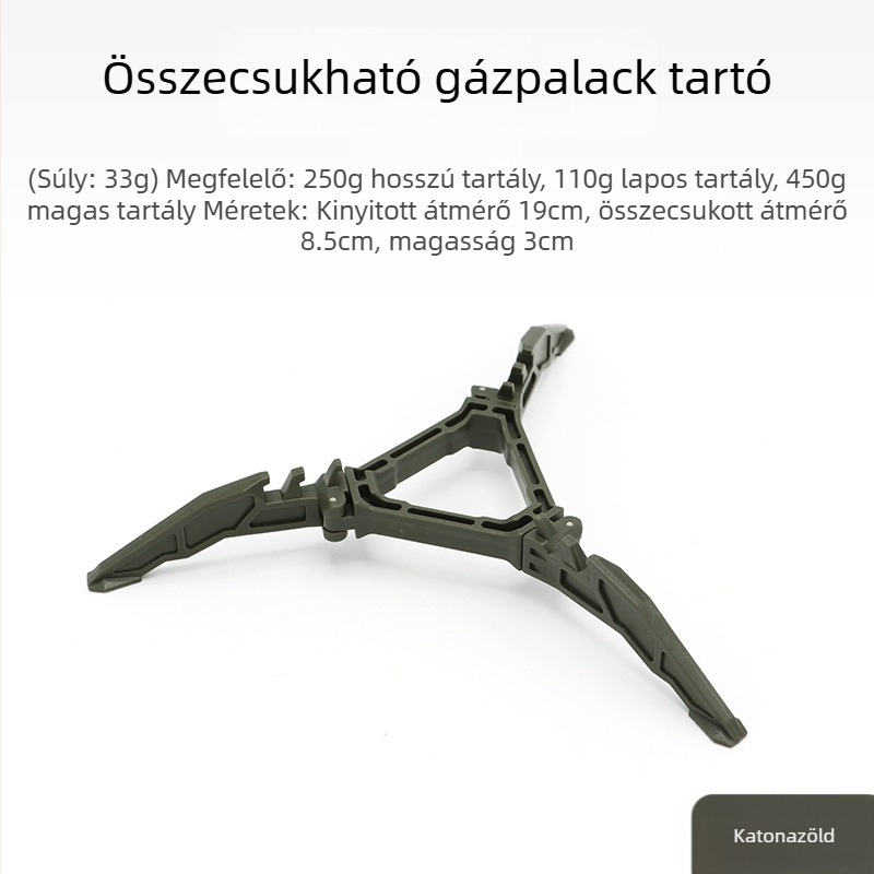 Kültéri összecsukható légpalack tartó hordozható lapos légpalack tartó univerzális állvány stabil műanyag konzol kemping kiegészítők