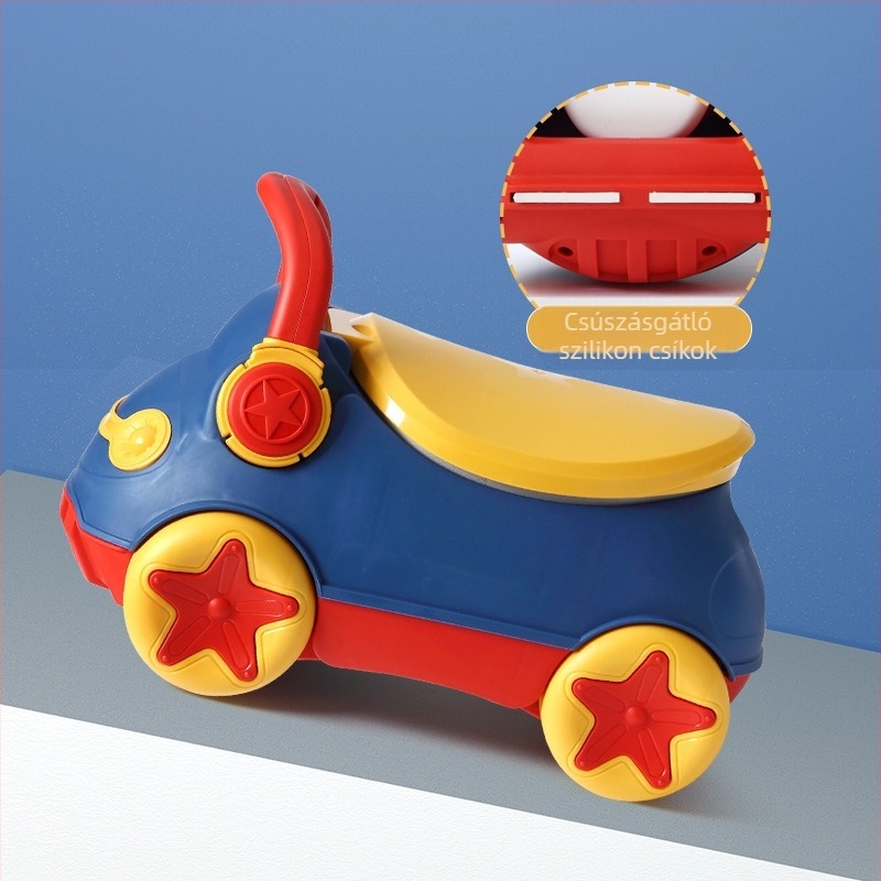 Autós gyerek WC baba WC nyílással, aranyos műanyag